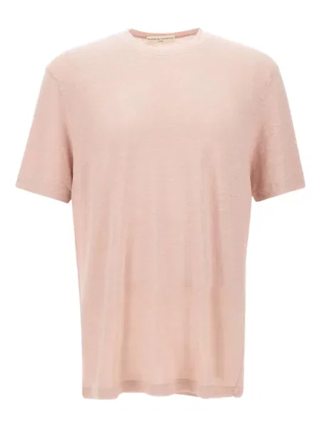 Tricou Filippo De Laurentiis cu decolteu rotund roz