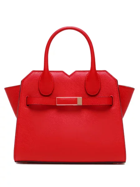 Geantă Valextra cu cataramă roșu