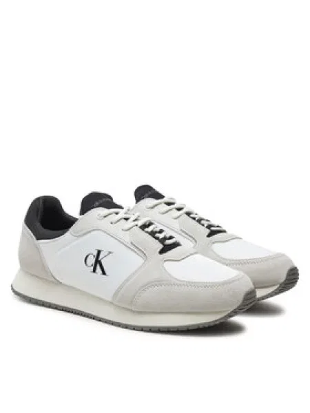 Calvin Klein Jeans Sneakersy Retro Sock Runner Mg Wmm bílá
