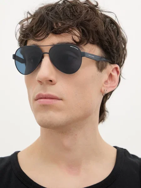Armani Exchange ochelari de soare aviator bărbați albastru
