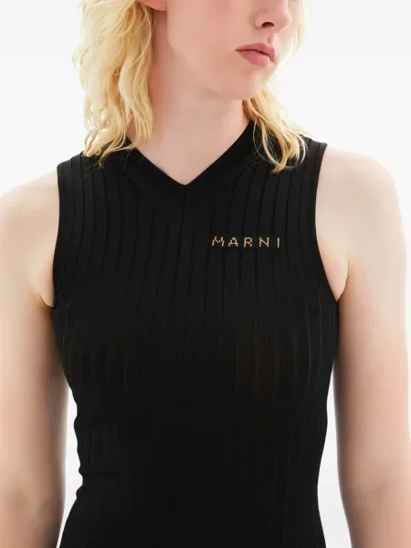 Rochie midi Marni până la genunchi de costum negru