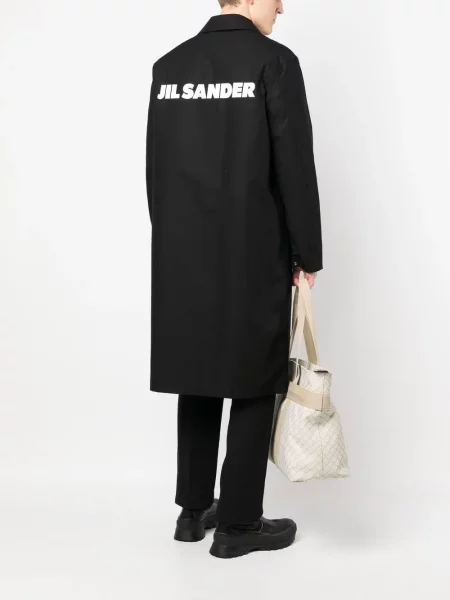 Raštuotas paltas Jil Sander juoda