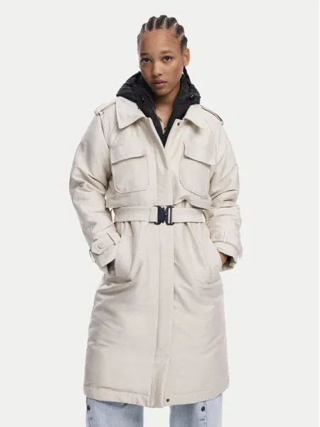 Desigual Palton Empire Écru alb