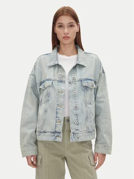 HUGO Traper jakna Lou_B Oversize plava