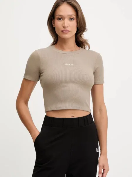 Majica kratkih rukava Guess CARLA za žene zelena