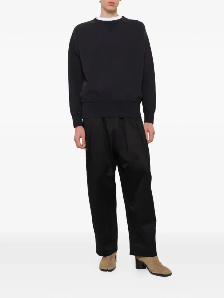 Суитчър Maison Margiela с кръгло деколте черно