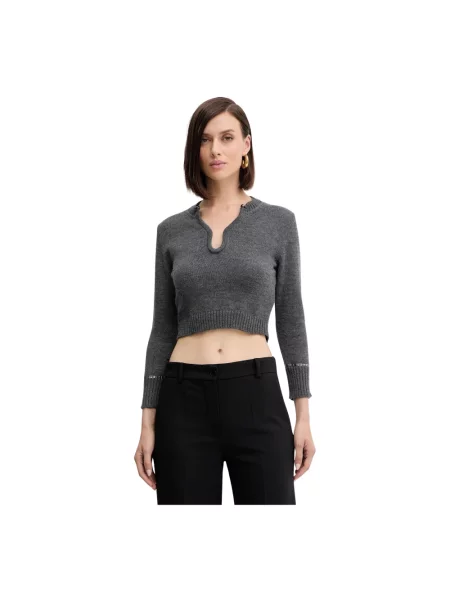 Sweter Simona Corsellini wełniany szary