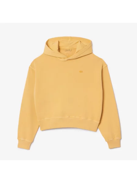 Lacoste Bluza Z Kapturem Oversized Natural Dyed Fleece żółta