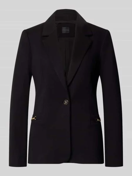 Żakiet o kroju slim fit z ozdobnymi aplikacjami model WANDA' Guess czarna