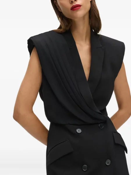 Rochie mini Karl Lagerfeld scurtă de costum negru