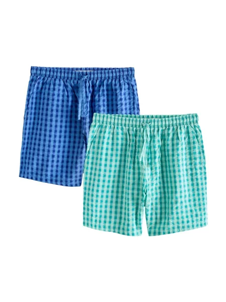 Next Pantaloni de pijama bleumarin / turcoaz / regal / verde mentă albastru