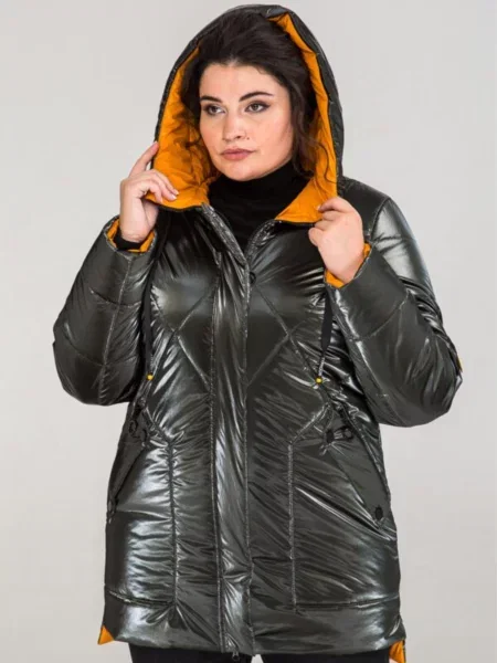 Зимова куртка All Posa хакі нейлон/поліестер