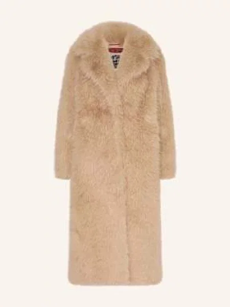 Frieda & Freddies Płaszcz Ze Sztucznego Futra Moonlake beige beżowe
