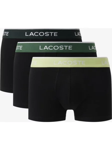 Bokserki Lacoste Stretch Cotton czarne zielone 3 sztuki XXL białe