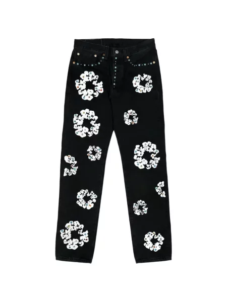 Stras blugi Denim Tears negru