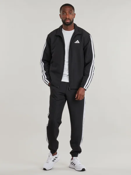 Csíkos melegítő szett Adidas fekete