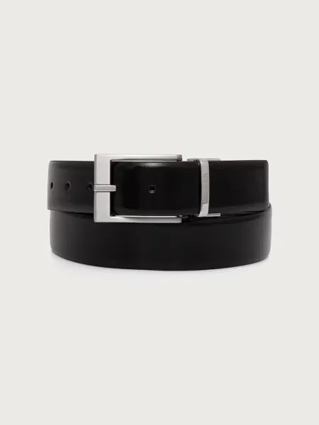 Guess curea reversibilă pentru bărbați din piele negru