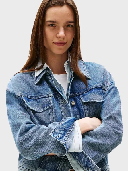 Повсякденна джинсова куртка Tommy Hilfiger блакитна