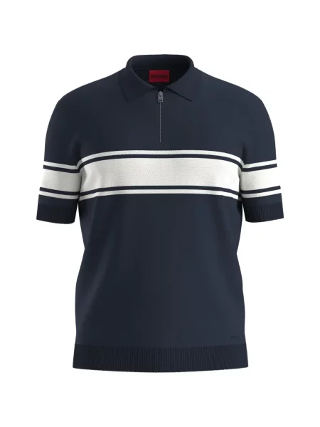 Tricou polo Hugo cu imagine albastru