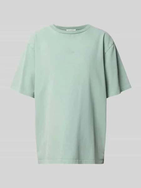 Oversized T-shirt z Wyhaftowane logo Oh April miętowa