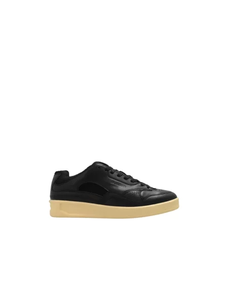 Sneakersy Jil Sander skórzane z logo czarne