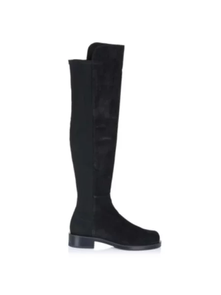 Muszkieterki Stuart Weitzman zamszowe czarne