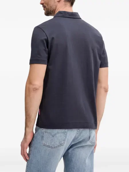 Tricou polo Joop! cu aplicații albastru