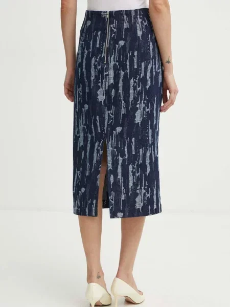 Джинсова спідниця Bruuns Bazaar IxoraBBTanella skirt midi пряма синій