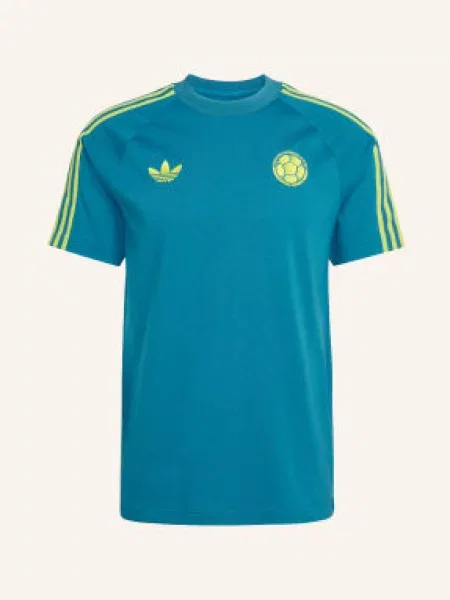 Adidas Tričko Kolumbien Originals petrolejová / žlutá modré