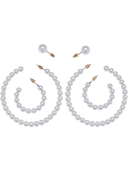 Urban Classics Cercei auriu alb