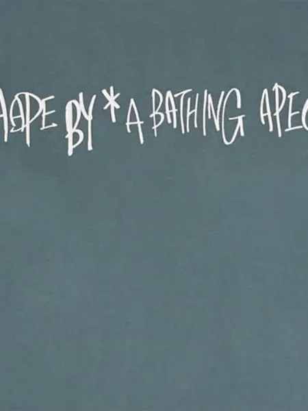 Μακρυμάνικη μπλούζα A Bathing Ape® με αυτόγραφο μπλε