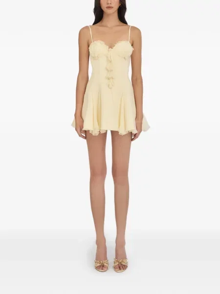 Rochie Stolen Stores cu volane galben