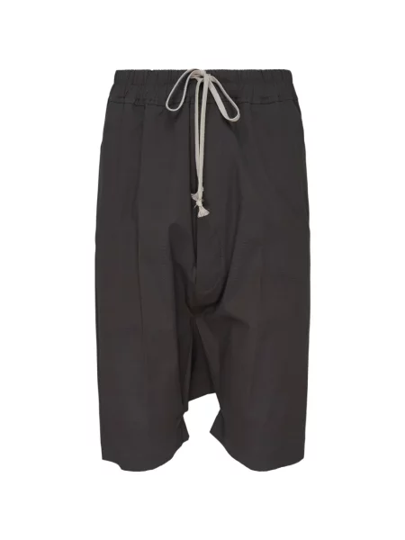 Pantaloni scurți Rick Owens cu cordon gri