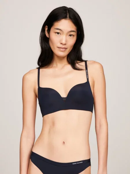 Tommy Hilfiger biustonosz Kobiety Sztuczne włókno jednolity niebieski