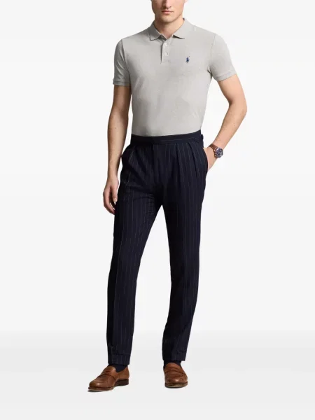 Siuvinėtos zomšinės pledinės maudymosi kelnaitės Polo Ralph Lauren mėlyna
