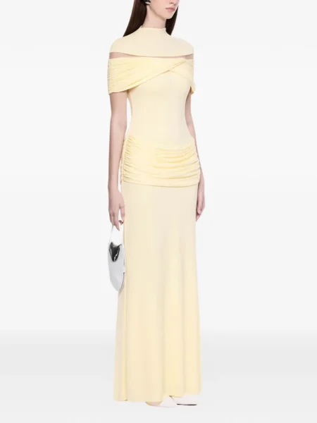 Maxi rochie maxi Chats By C.dam drapată de costum galben