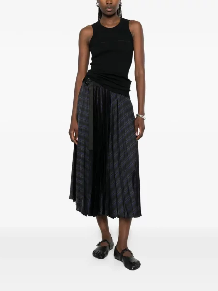 Top Sacai tricotate negru