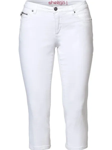 SHEEGO Jeans murdar alb