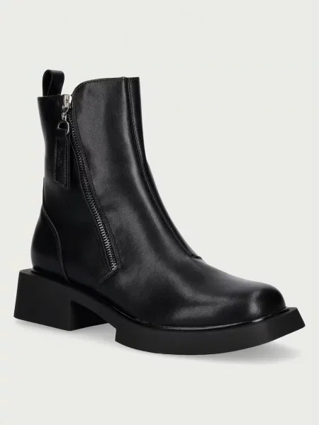 Goe botine pentru femei din piele negru