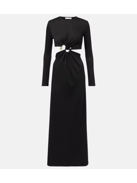 Maksi sukienka maxi Christopher Esber na sprzączkę garniturowa czarna