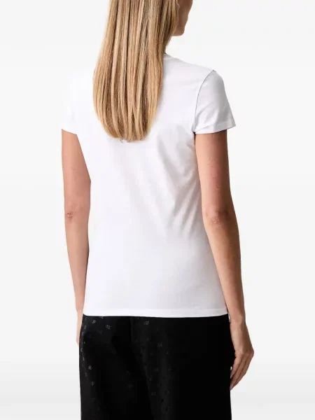Tricou Armani Exchange cu autograf alb