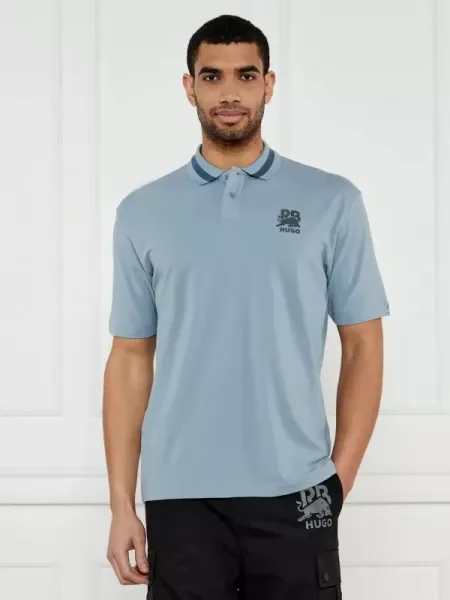 HUGO Polo Dodac_RB | HUGO X RACING BULLS | Relaxed fit albastru