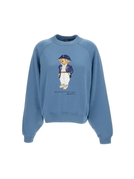 Lekka bluza nierozpinana Polo Ralph Lauren polarowa niebieska