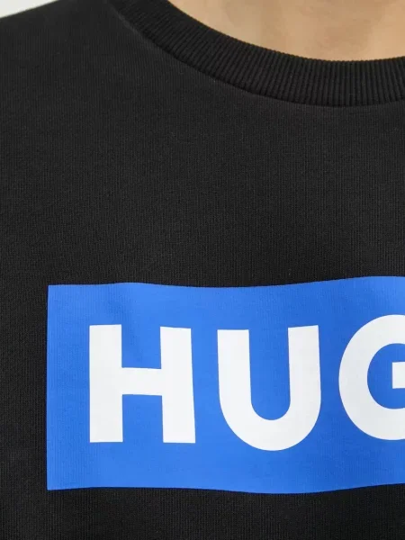 Кофта Hugo Blue Classic Crew_B з принтом чорний