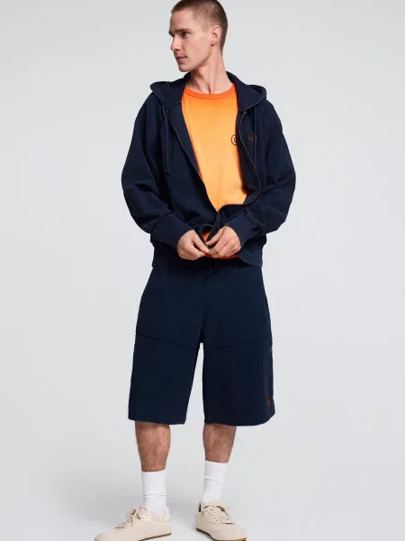 Desigual Pantaloni bleumarin