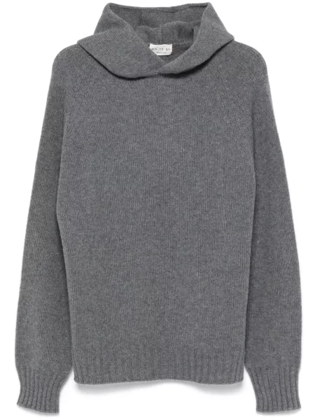 Плетен суичър с качулка Ma'ry'ya сиво