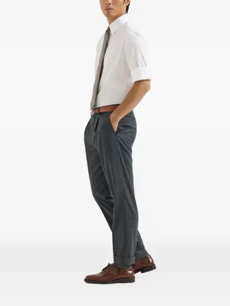 Pantaloni Brunello Cucinelli de lână gri