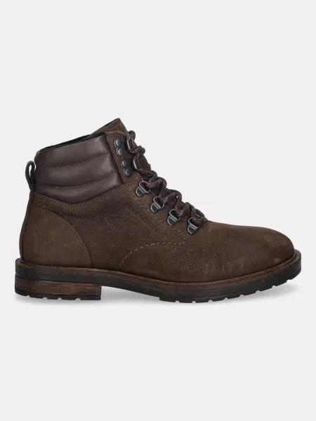 Tommy Hilfiger Παπούτσια nubuck CLEATED HILFIGER WRM HOOK BOOT καφέ