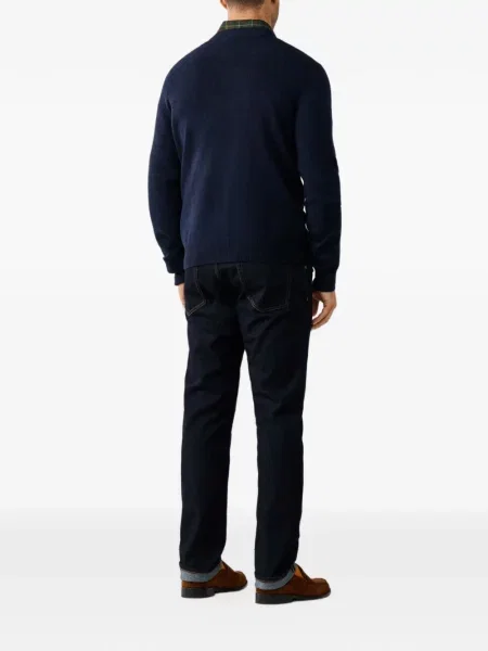 Pulover Hackett London cu decolteu în V albastru