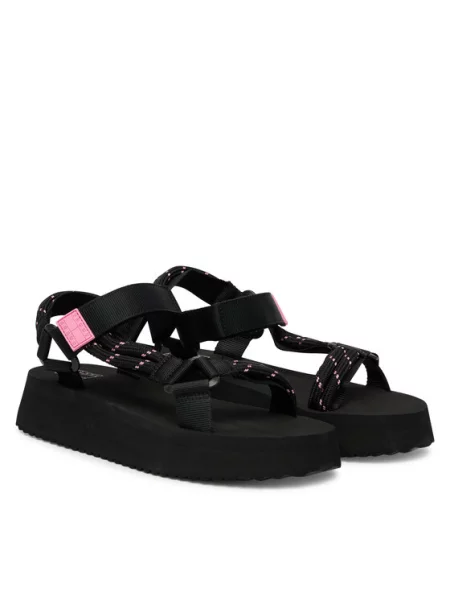 Tommy Jeans Sandali Tjw Eva Rope Sandal črna